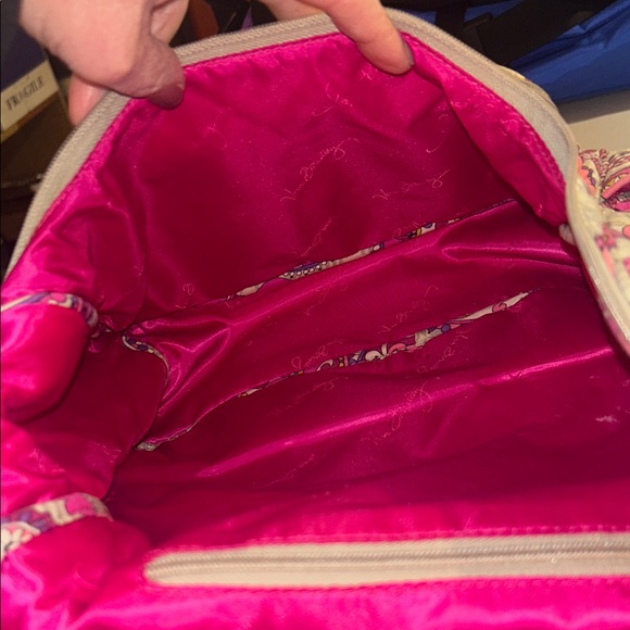 Vera Bradley EUC Campus Laptop Pink Paisley Backpack. So much storage space! - Picture 4 of 12